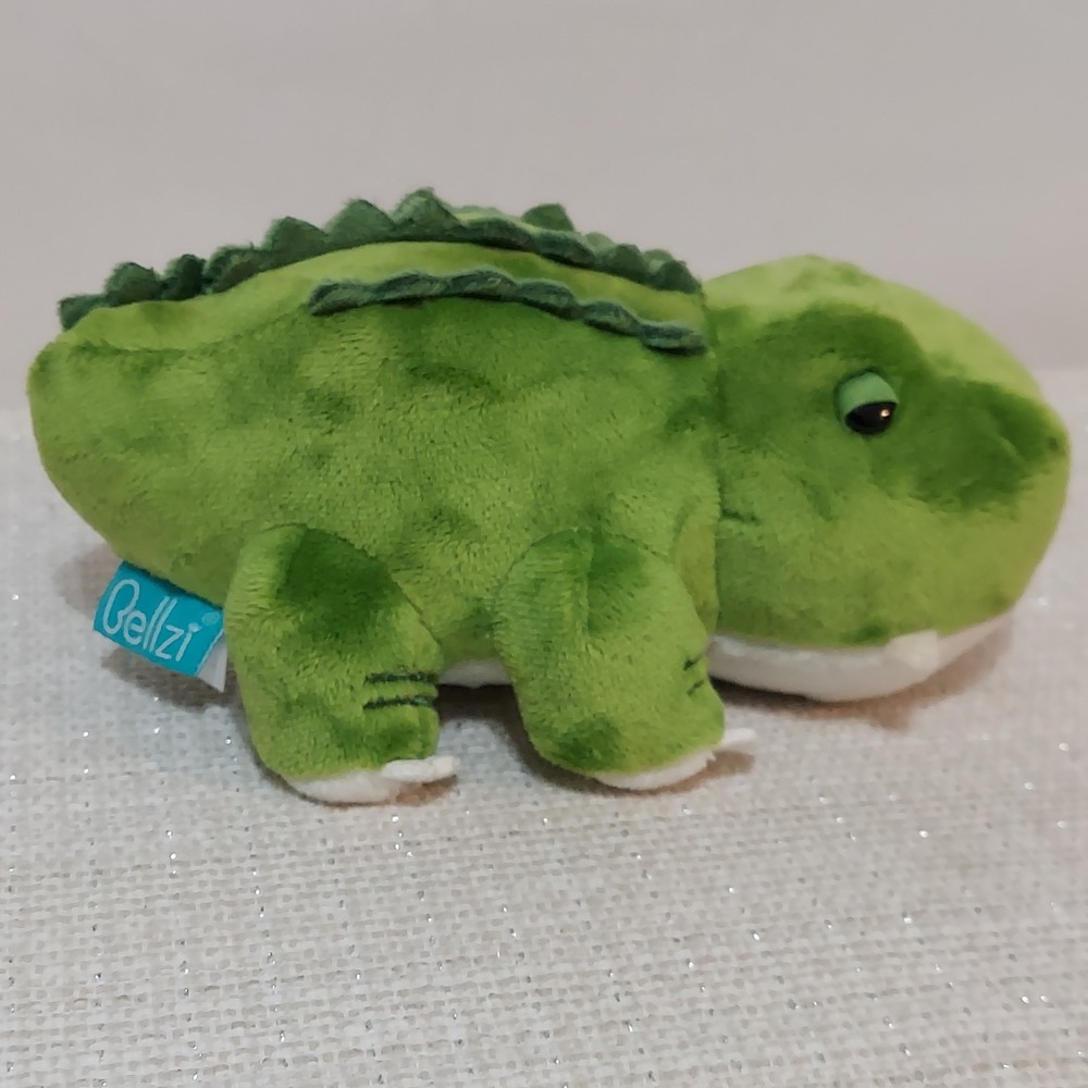 NWT BELLZI Mini Green Allie the Alligator 6.5" Plush Stuffed Animal Toy